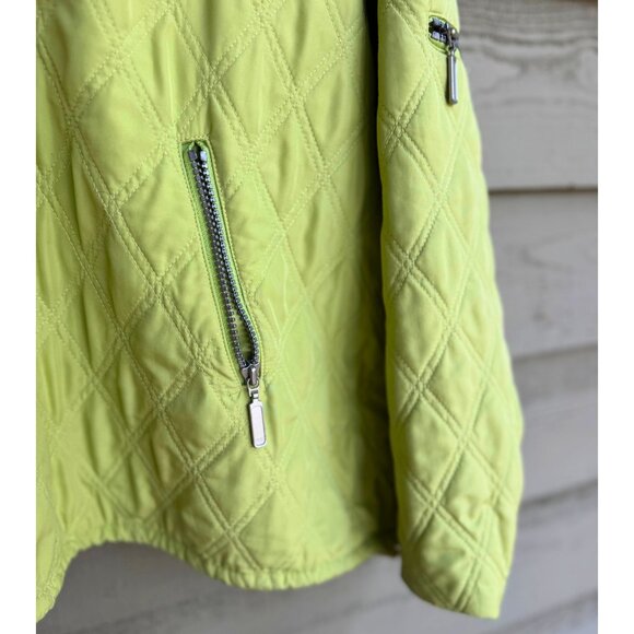 Sundance Quilted Half-Zip Pullover Jacket in Chartreuse Green – Size Large - Picture 6 of 10